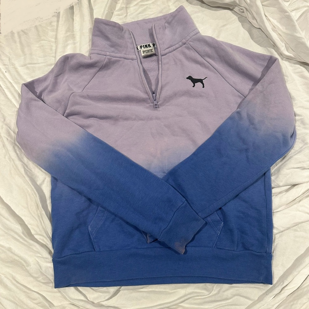 PINK Victoria’s Secret Purple Ombré Half Zip Up - S